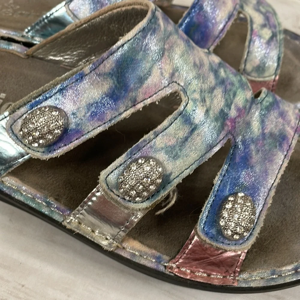 Alegria Venice Impressionista Pastel Watercolor Look Sandals Size 8-8.5